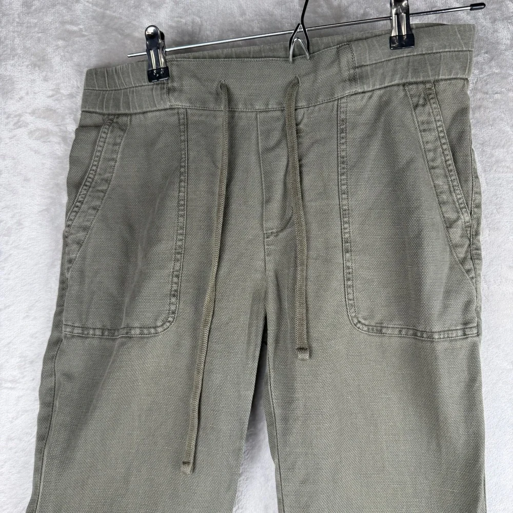 Standard‎ James Perse Olive Green Cotton Linen Drawstring Pants WXE1572 Size 1